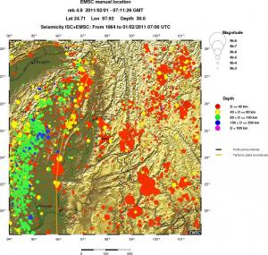 regional historical seismicity