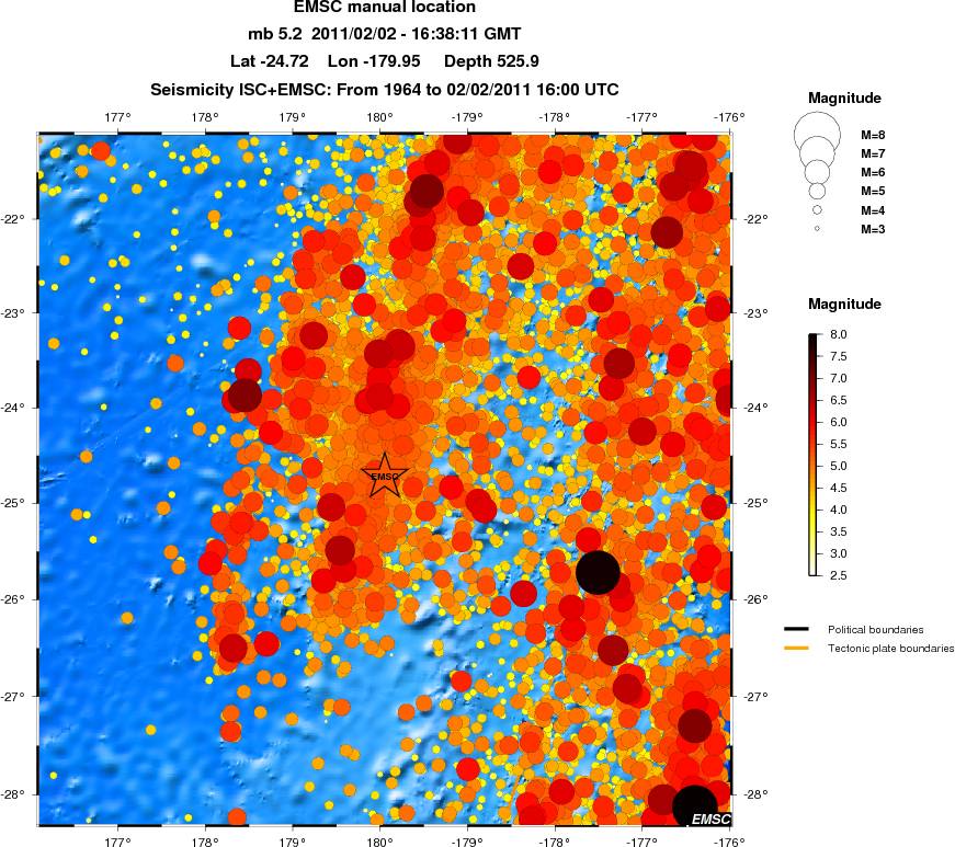 regional magnitude historical seismicity