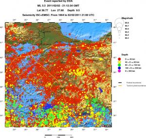 regional historical seismicity