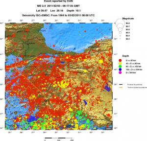 regional historical seismicity