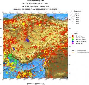 regional historical seismicity