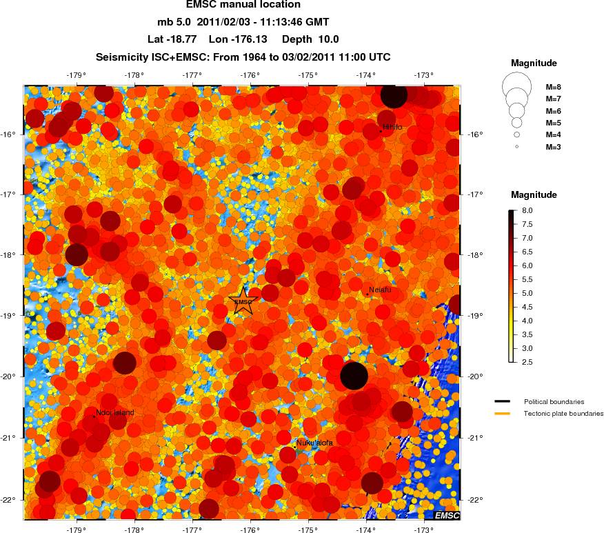 regional magnitude historical seismicity