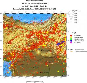 regional historical seismicity