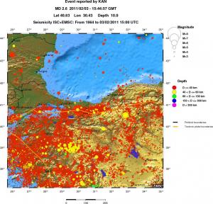 regional historical seismicity
