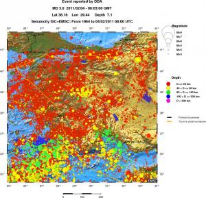 regional historical seismicity