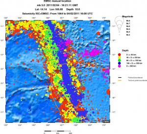regional historical seismicity