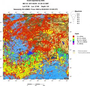 regional historical seismicity