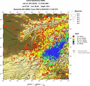 regional historical seismicity