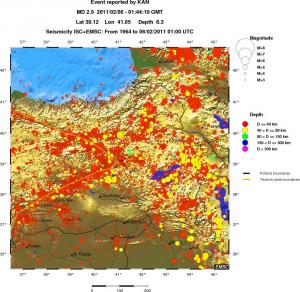 regional historical seismicity