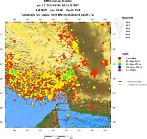 regional historical seismicity