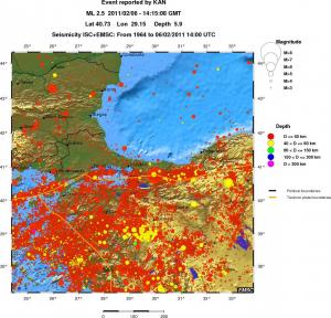 regional historical seismicity