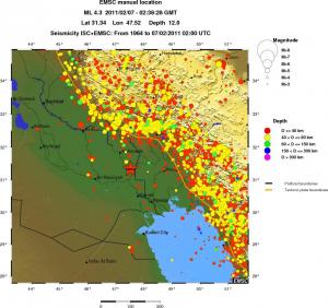 regional historical seismicity