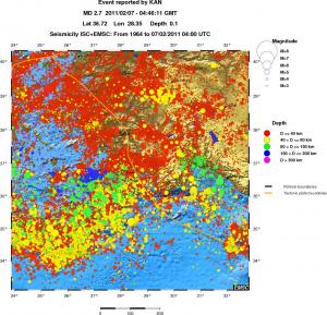 regional historical seismicity