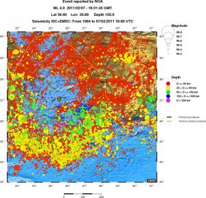 regional historical seismicity
