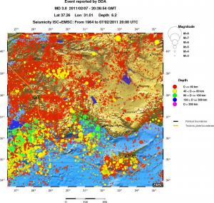 regional historical seismicity