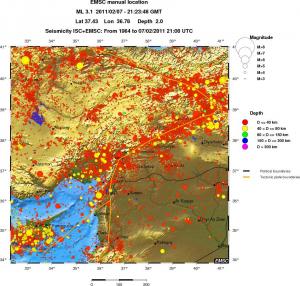 regional historical seismicity