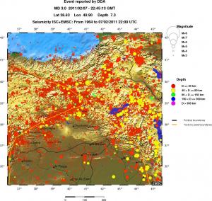 regional historical seismicity