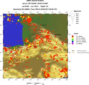 regional historical seismicity