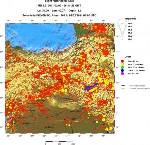 regional historical seismicity