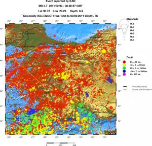 regional historical seismicity