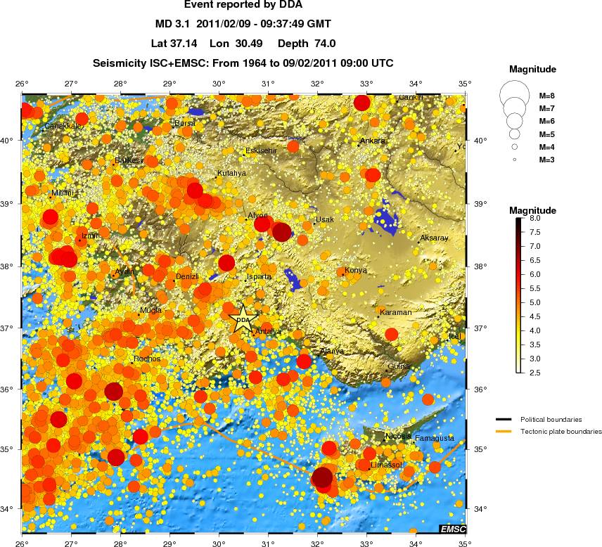regional magnitude historical seismicity