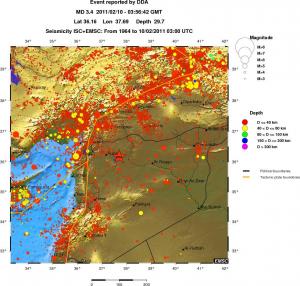 regional historical seismicity