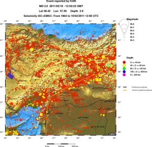 regional historical seismicity