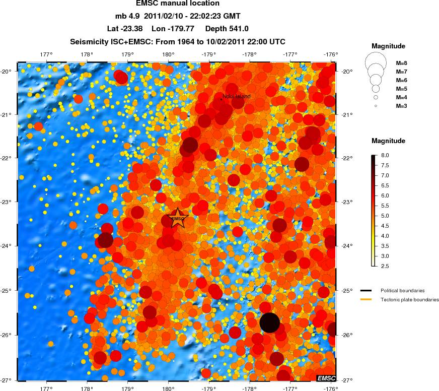 regional magnitude historical seismicity