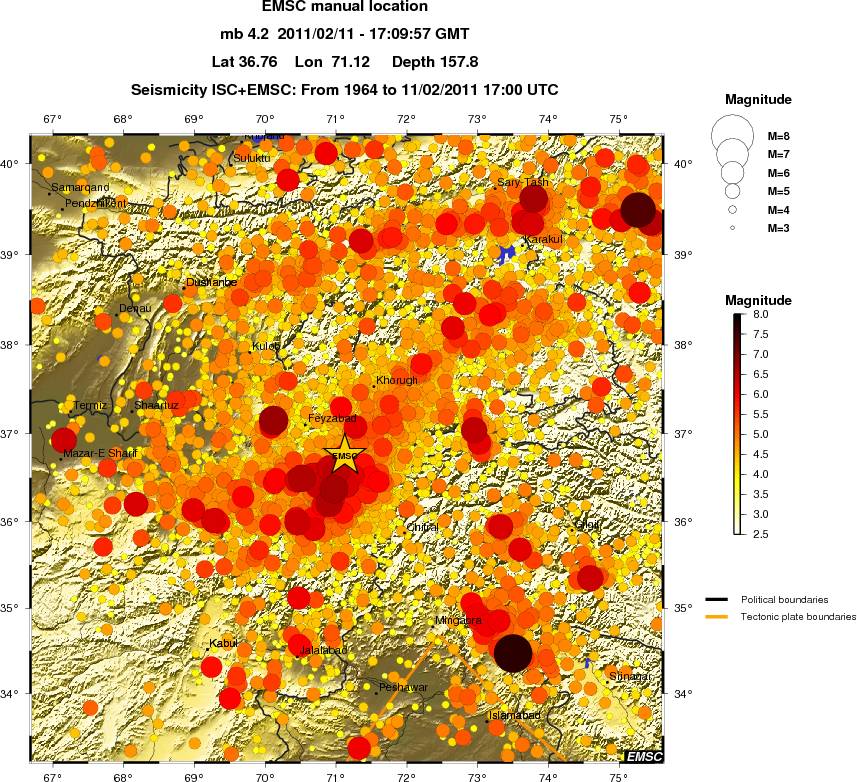 regional magnitude historical seismicity