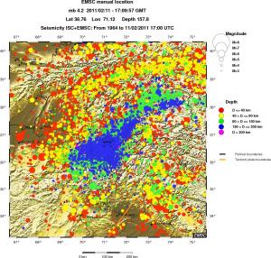 regional historical seismicity