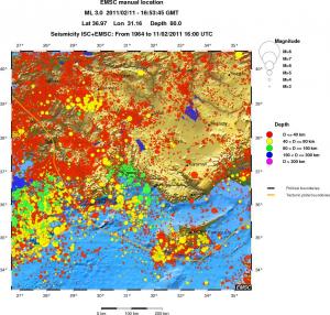 regional historical seismicity