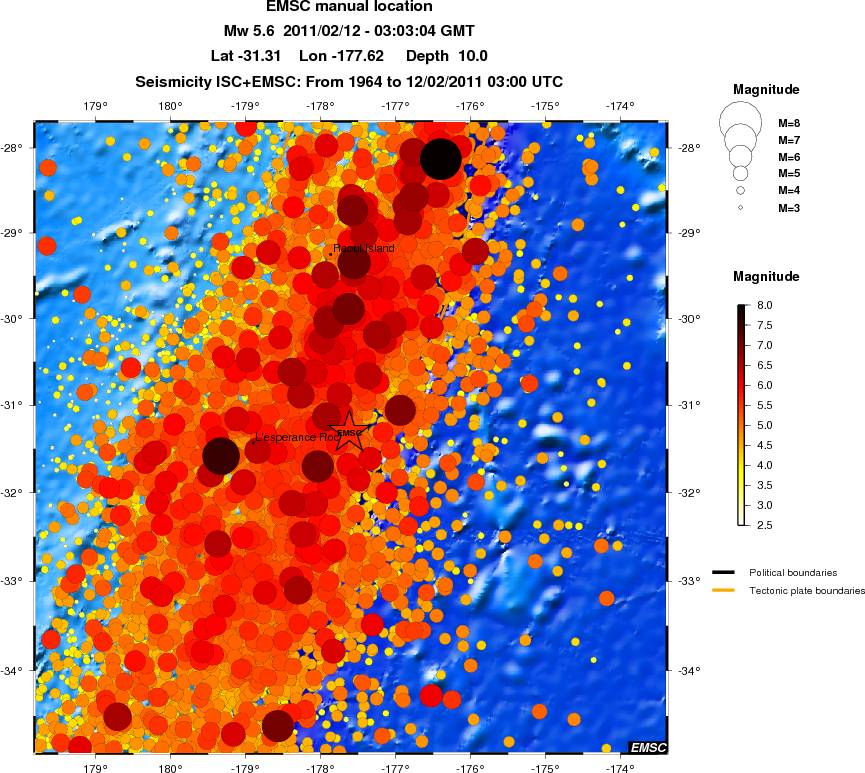 regional magnitude historical seismicity