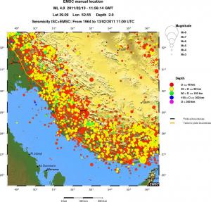 regional historical seismicity