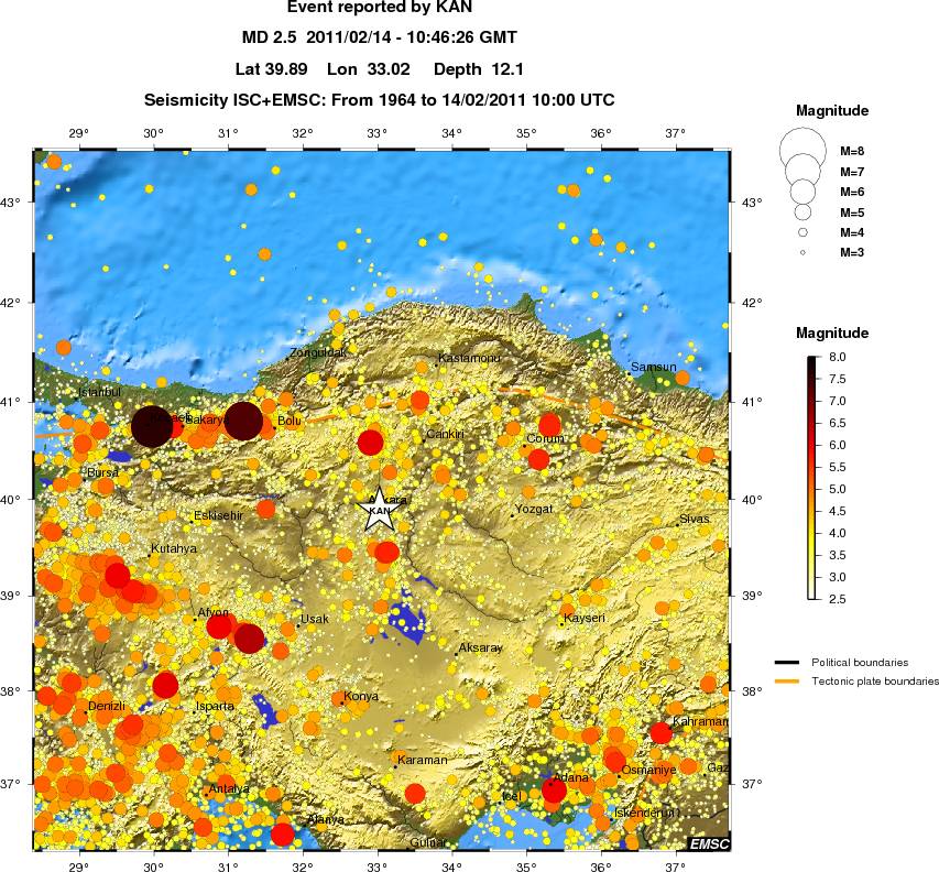 regional magnitude historical seismicity