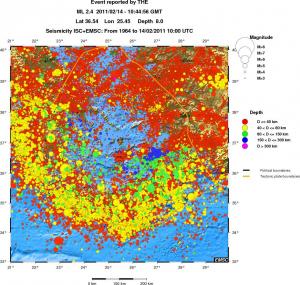 regional historical seismicity