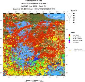 regional historical seismicity