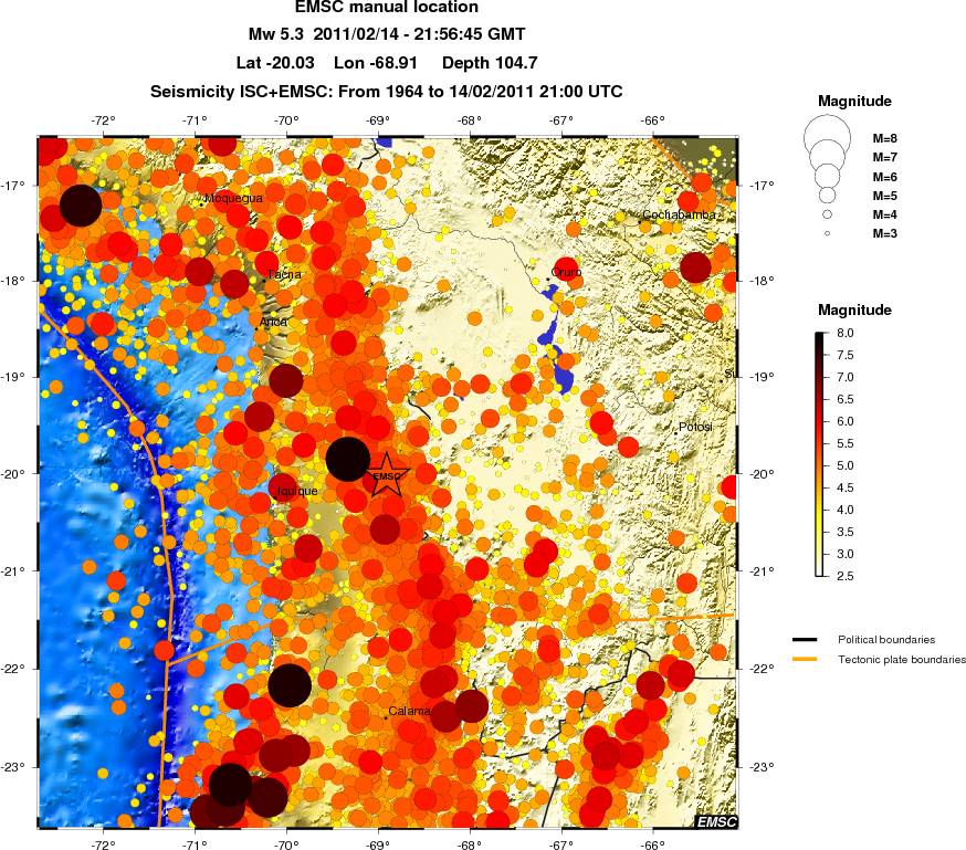 regional magnitude historical seismicity