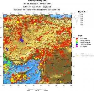regional historical seismicity
