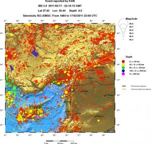 regional historical seismicity