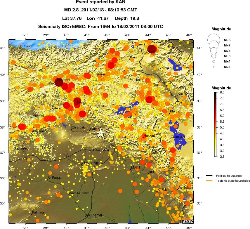 regional magnitude historical seismicity