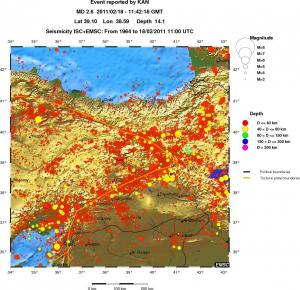 regional historical seismicity