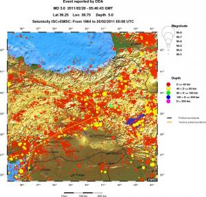 regional historical seismicity