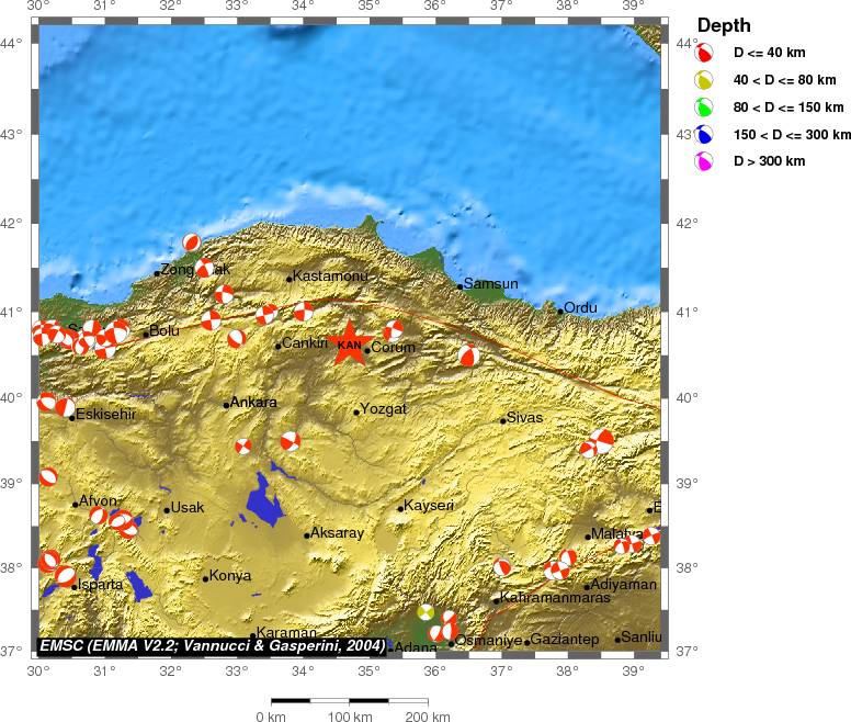Regional moment Tensor
