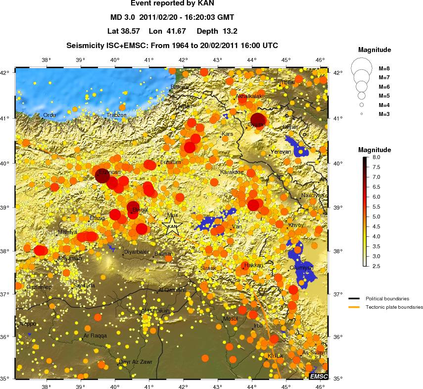 regional magnitude historical seismicity