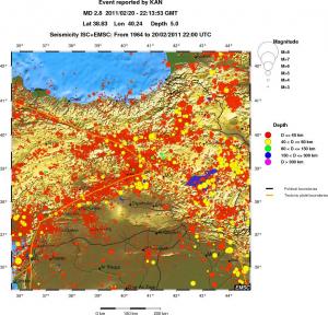 regional historical seismicity