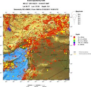 regional historical seismicity