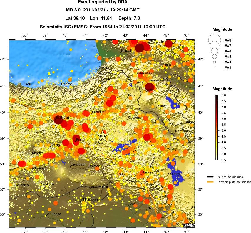 regional magnitude historical seismicity