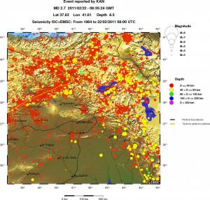 regional historical seismicity