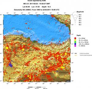 regional historical seismicity