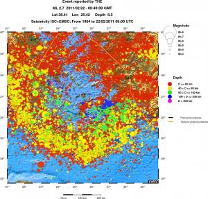 regional historical seismicity